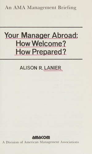 Cover for Your manager abroad