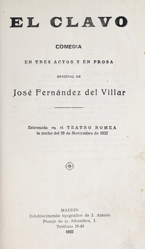 Cover for El clavo