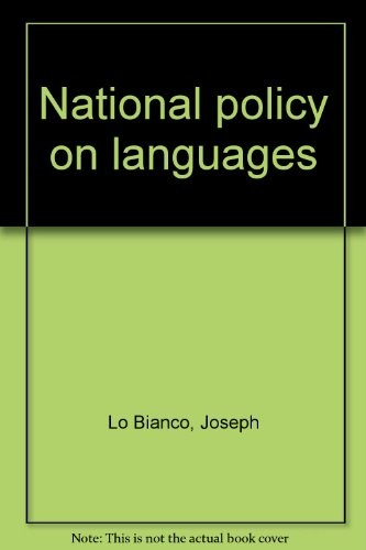 Cover for National policy on languages