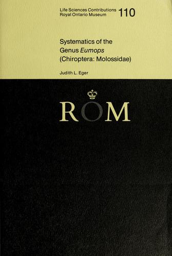 Cover for Systematics of the genus Eumops (Chiroptera, Molossidae)
