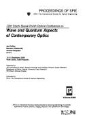 Cover for 12th Czech-Slovak-Polish Optical Conference on Wave and Quantum Aspects of Contemporary Optics