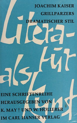Cover for Grillparzers dramatischer Stil
