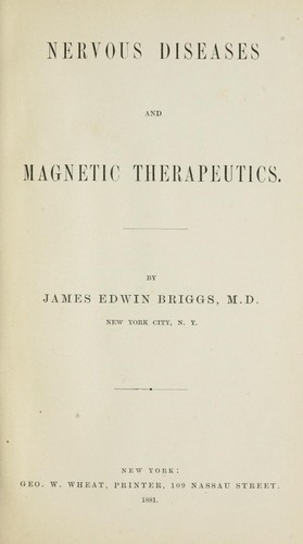 Cover for Nervous diseases and magnetic therapeutics.
