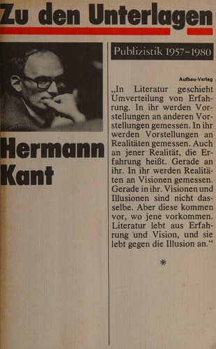 Cover for Zu den Unterlagen
