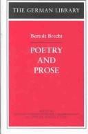 Cover for Poetry and prose