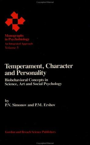Cover for Temperament, character, and personality
