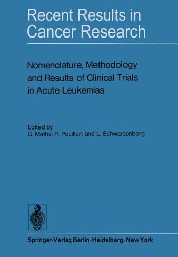 Cover for Nomenclature, Methodology and Results of Clinical Trials in Acute Leukemias