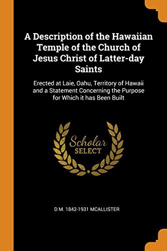 Cover for A Description of the Hawaiian Temple of the Church of Jesus Christ of Latter-Day Saints