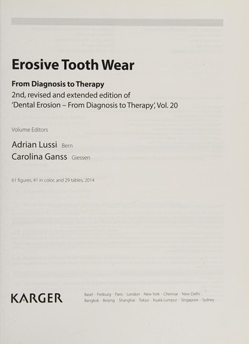 Cover for Erosive tooth wear