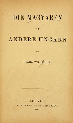 Cover for Die Magyaren und andere Ungarn.