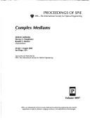 Cover for Complex mediums