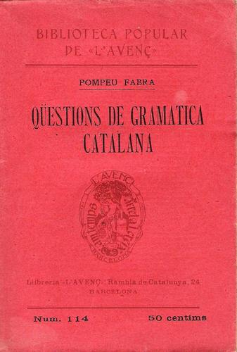 Cover for Qüestions de gramatica catalana.