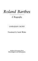 Cover for Roland Barthes