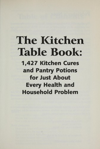 Cover for The kitchen table book