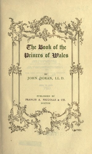 Cover for Book of the princes of Wales