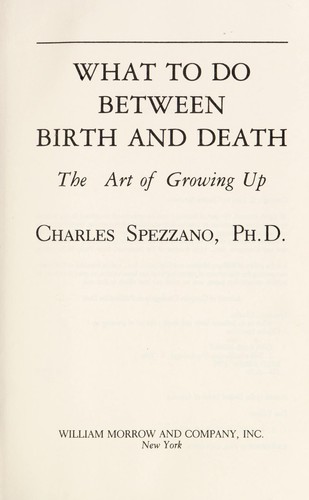 Cover for What to do between birth and death