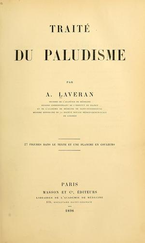 Cover for Traité du paludisme