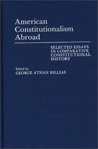 Cover for American constitutionalism abroad