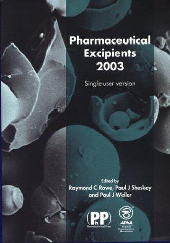 Cover for Pharmaceutical Excipients, 2003 CD ROM