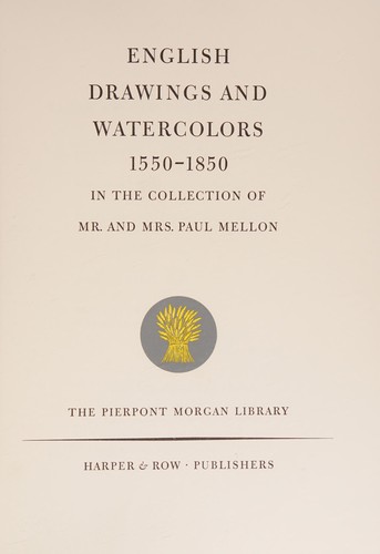 Cover for English drawings and watercolors, 1550-1850