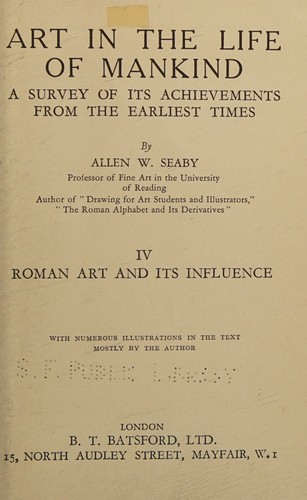 Cover for art in the life of mankind