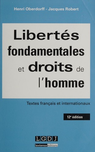 Cover for Libertés fondamentales et droits de l'homme