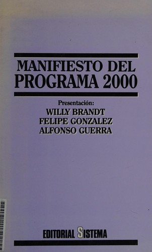Cover for Manifiesto del Programa 2000