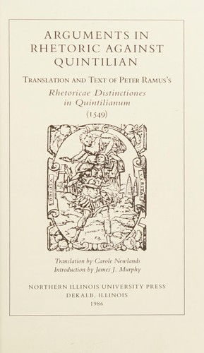 Cover for Arguments in rhetoric against Quintilian