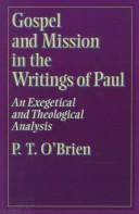 Cover for Gospel and mission in the writings of Paul