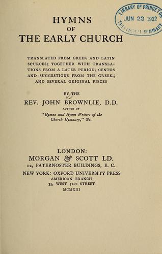 Cover for Hymns of the early church