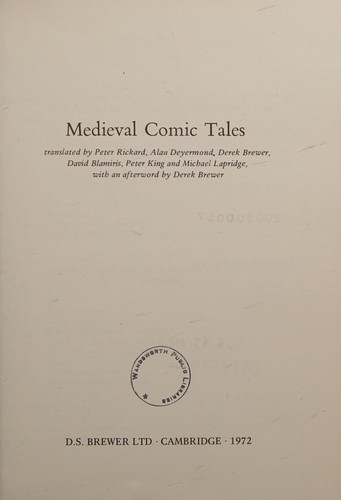 Cover for Medieval comic tales