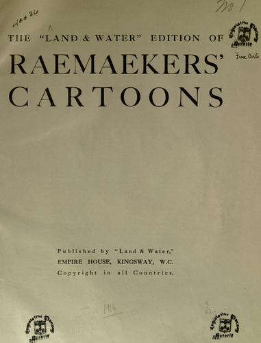 Cover for The "Land & Water" edition of Raemaekers' cartoons.
