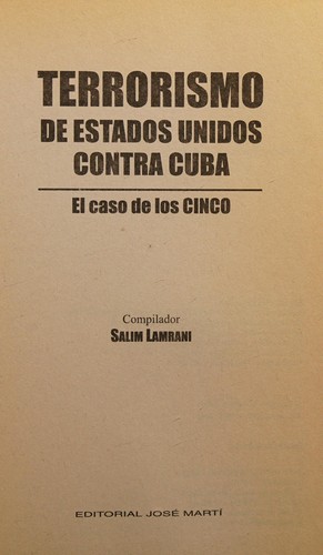 Cover for Terrorismo de Estados Unidos contra Cuba