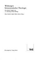 Cover for Wirkungen hermeneutischer Theologie