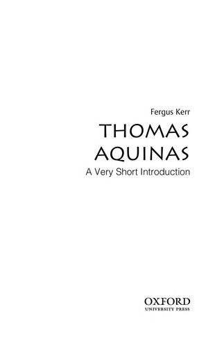 Cover for Thomas Aquinas