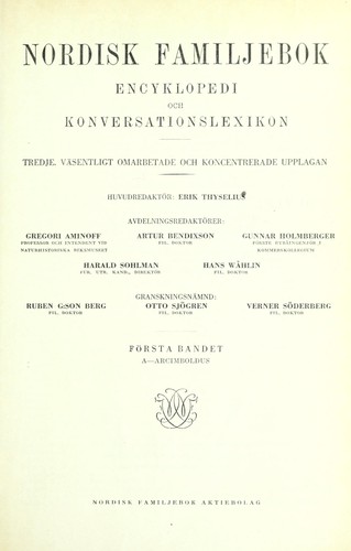 Cover for Nordisk familjebok