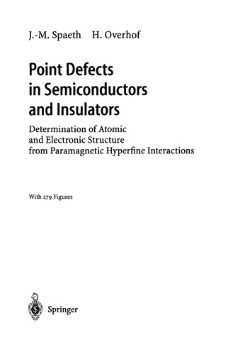 Cover for Point Defects in Semiconductors and Insulators