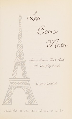 Cover for Les bons mots