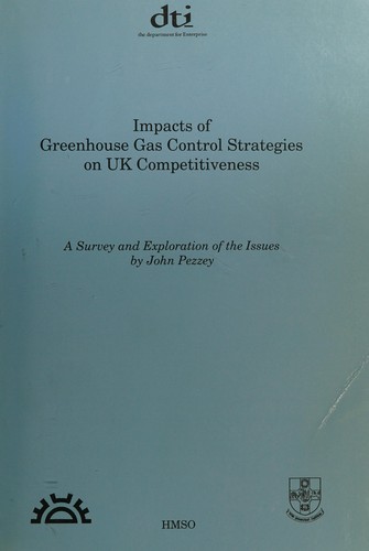 Cover for Impacts of Greenhouse Gas Control Strategies on UK Competitiveness