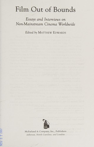 Cover for Film out of bounds
