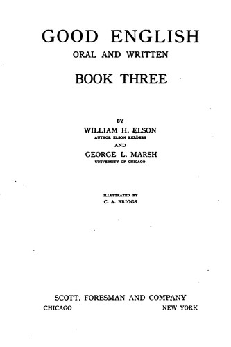 Cover for Good English, Oral and Written ...