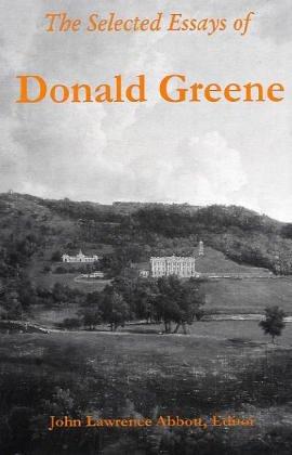 Cover for The selected essays of Donald Greene