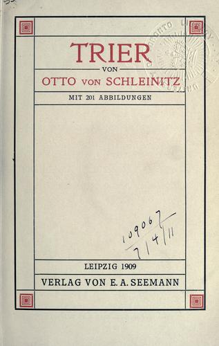 Cover for Trier.