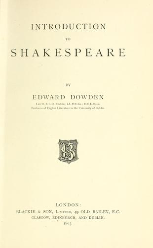 Cover for Introduction to Shakespeare