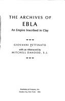 Cover for The archives of Ebla