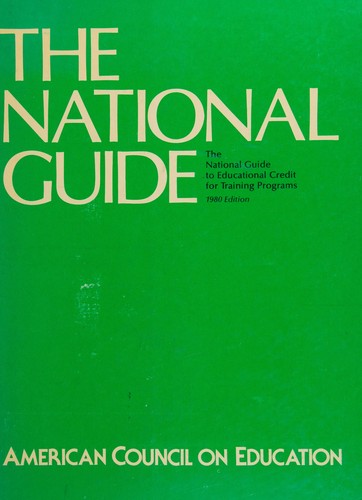 Cover for The National guide to educational credit for training programs.