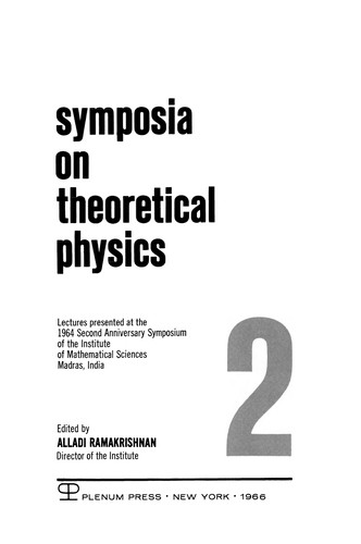 Cover for Symposia on Theoretical Physics
