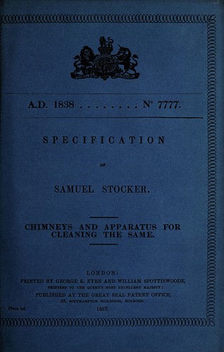 Cover for Specification of Samuel Stocker