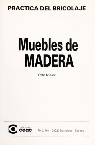 Cover for Muebles de madera