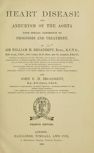Cover for Heart disease and aneurysm of the aorta